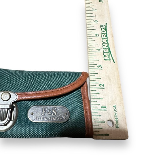 Field and Stream Green Canvas Metal Buckle Clasp Glasses Sunglasses Case Vintage - Picture 4 of 5